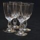 4 antique baccarat cut crystal wine glasses? saint louis?
