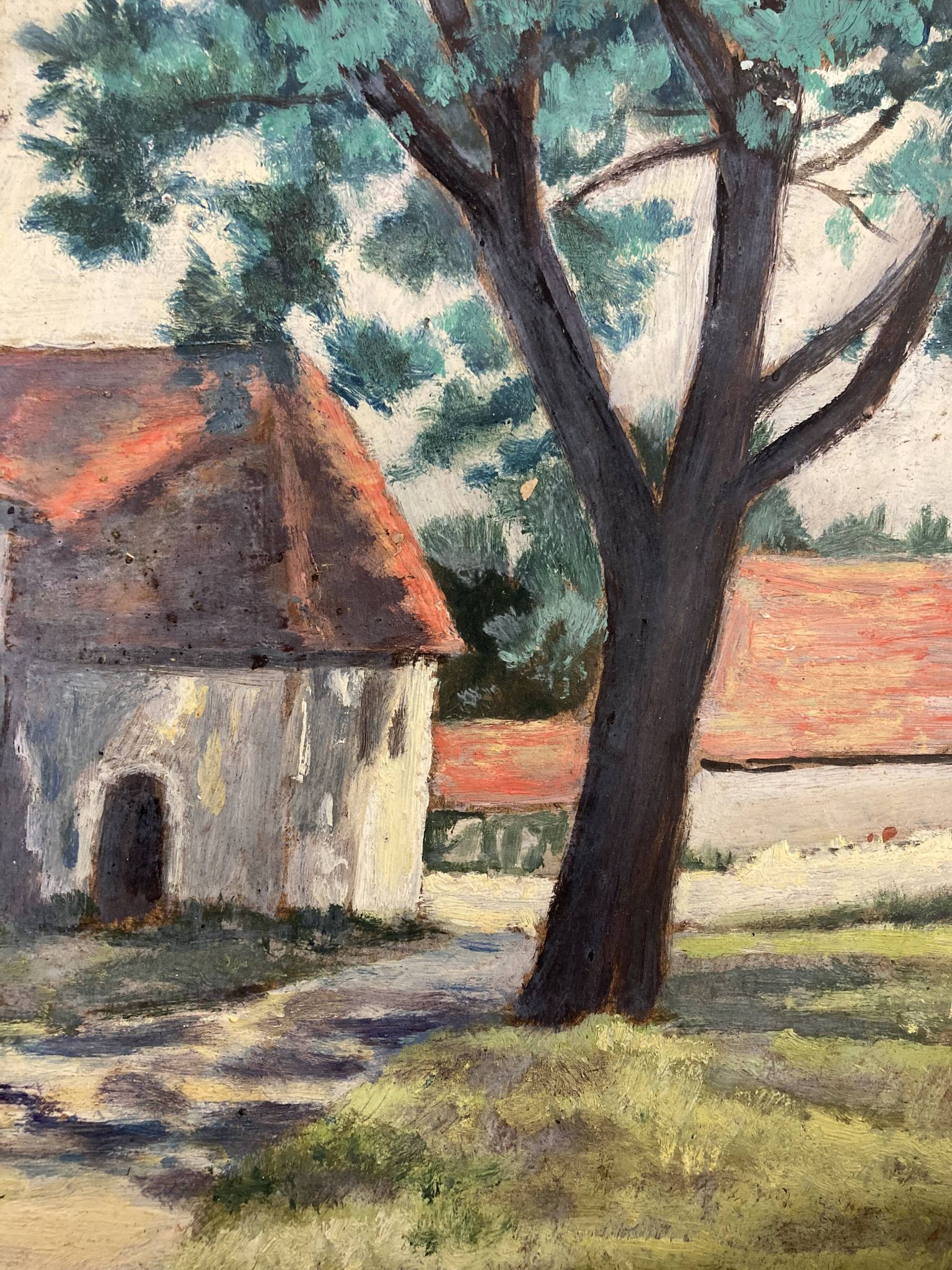 Huile sur panneau vintage
