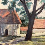 Huile sur panneau vintage