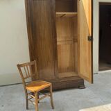 Grande armoire en bois massif XIXe Biedermeier