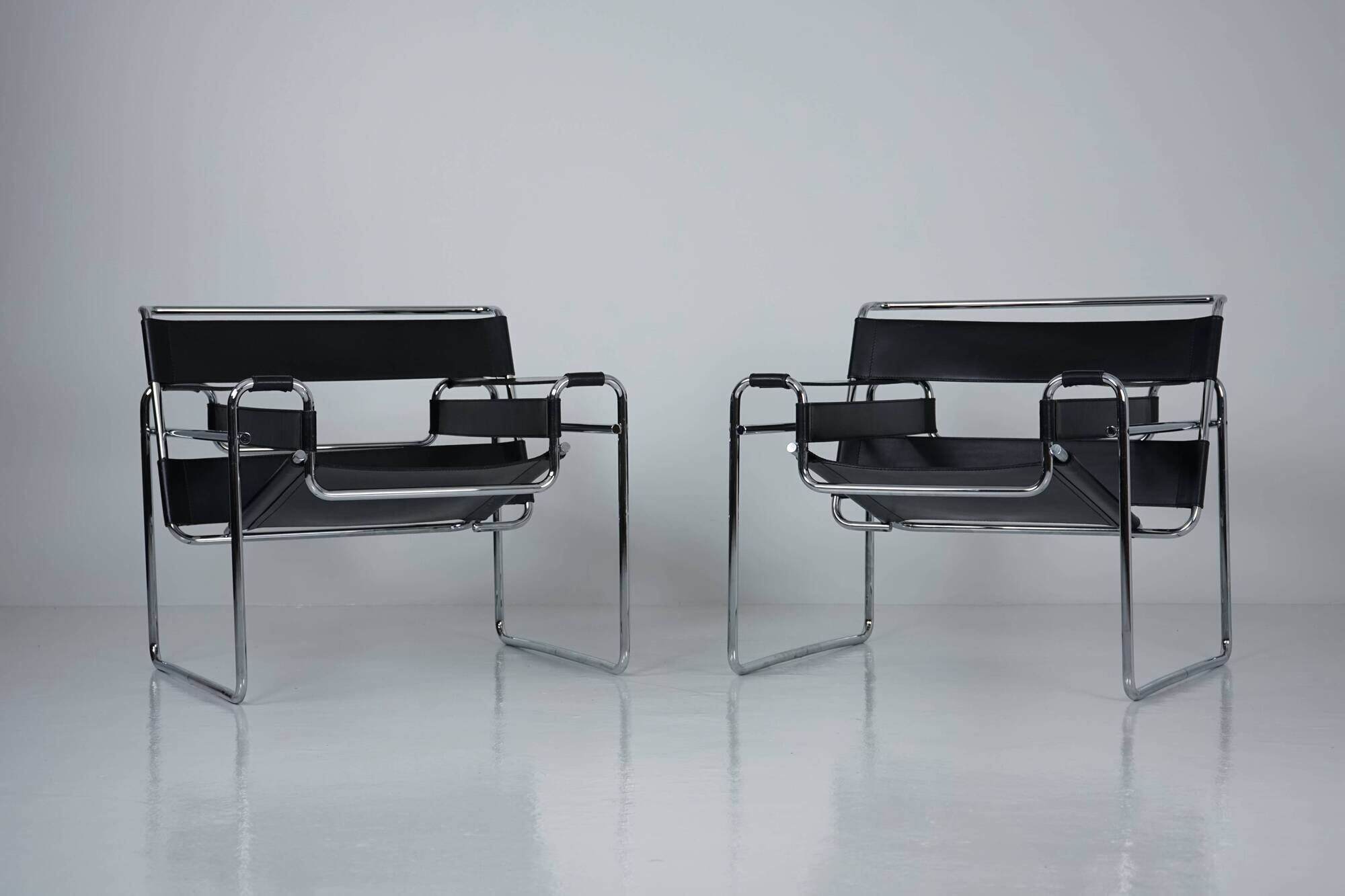 Wassily Chair by Marcel Breuer for Gavina set of 2