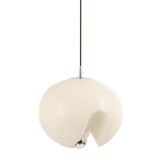 Opaline glass pendant lamps by Peill & Putzler, Germany, 1970s