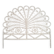 Peacock headboard in white rattan