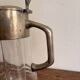 Chiller pitcher, lemonade jug, silver metal glass, Art Nouveau wine carafe.