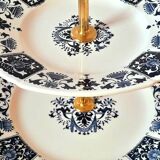 Serviteur à apéritifs, gâteaux en porcelaine de Gien Ibis