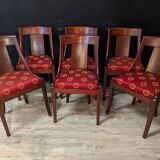 Set of Six Mahogany Gondola Chairs