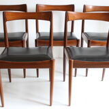 Rosewood Astrid Dining Chairs by Oswald Vermaercke for V-Form, 1962, Set of 5
