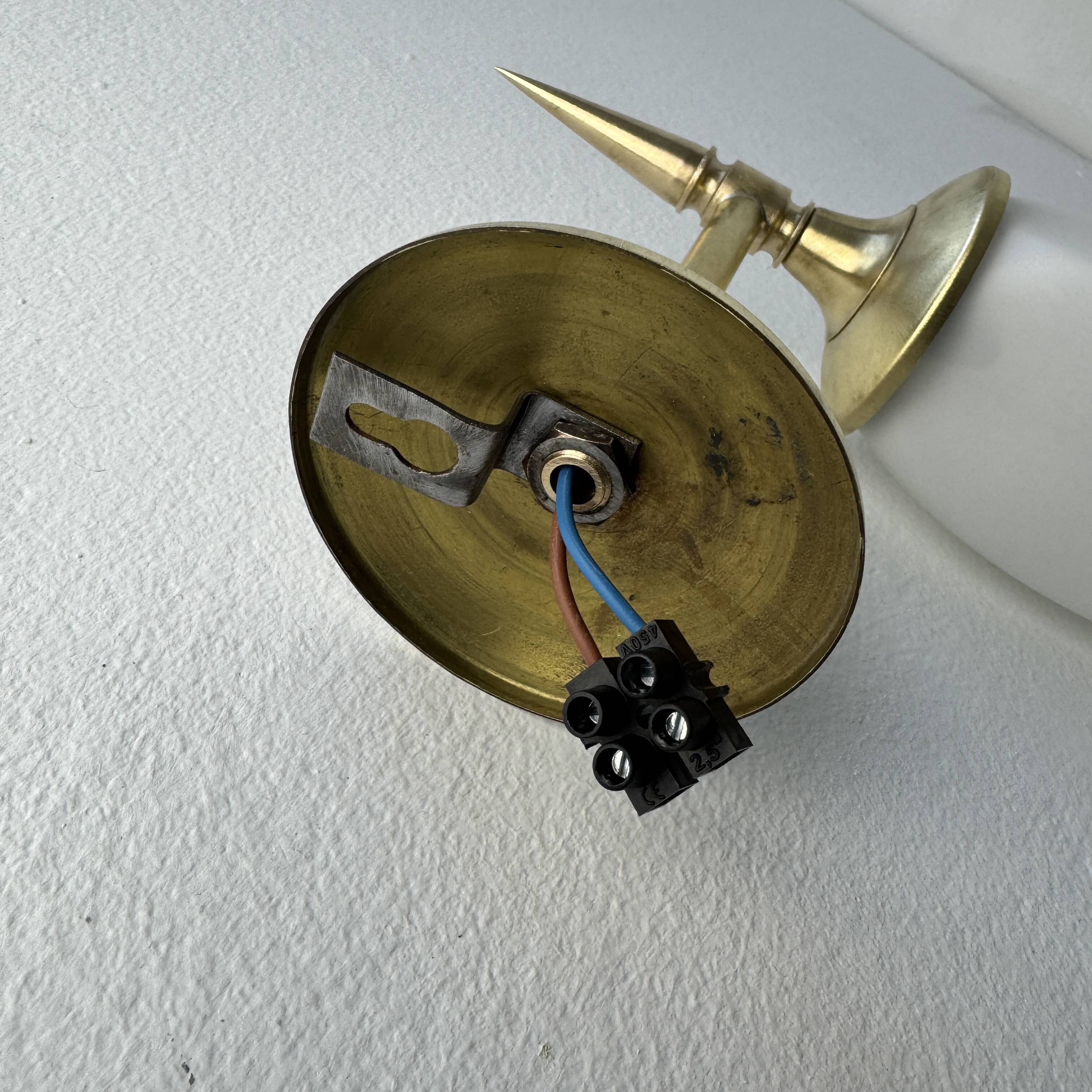 Pair of old vintage opaline wall lights