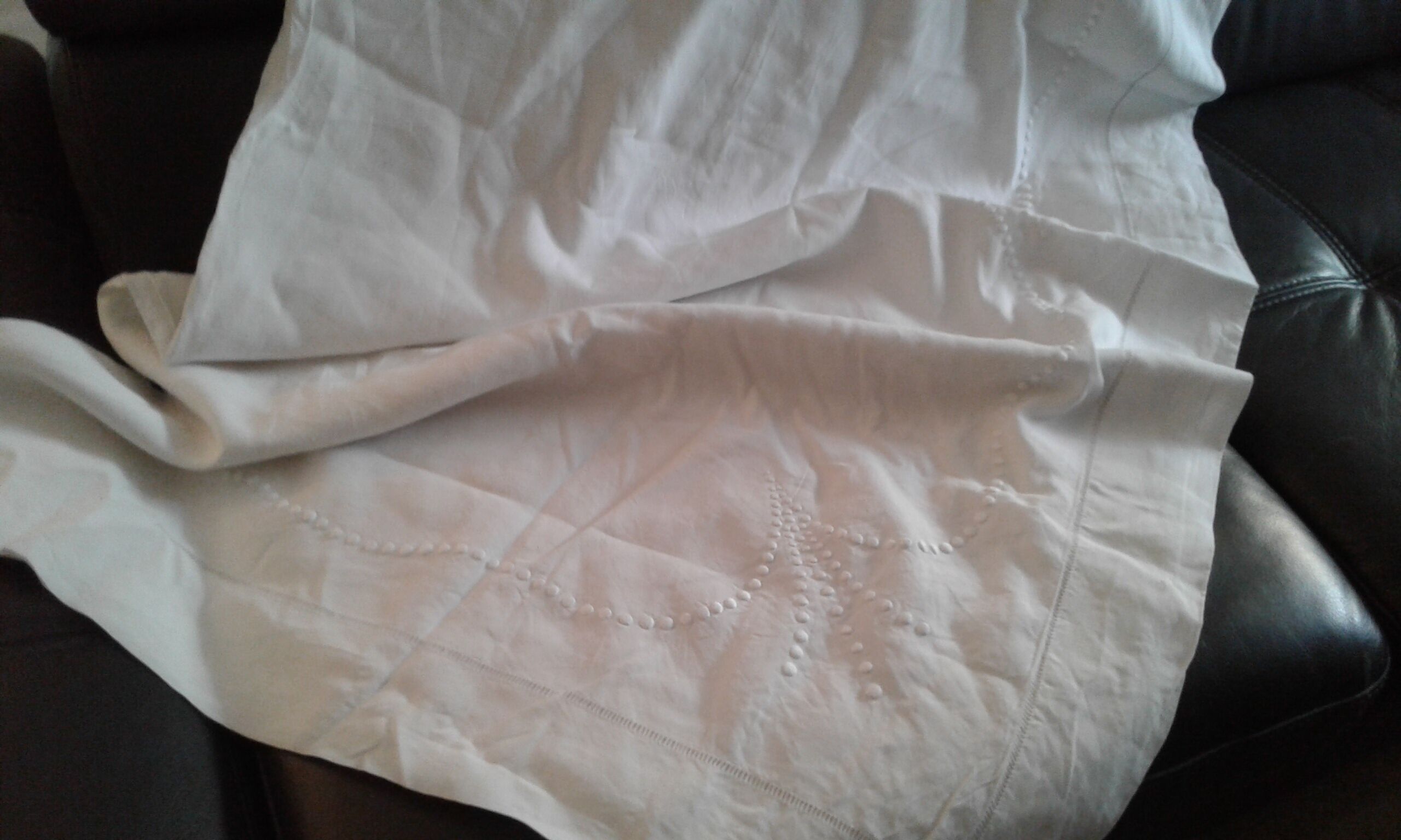 Drap en lin monogramme BG