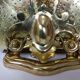 Fireplace peacock tail effect vintage, brass