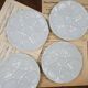 Set of 4 vintage Limoges porcelain oyster plates from France