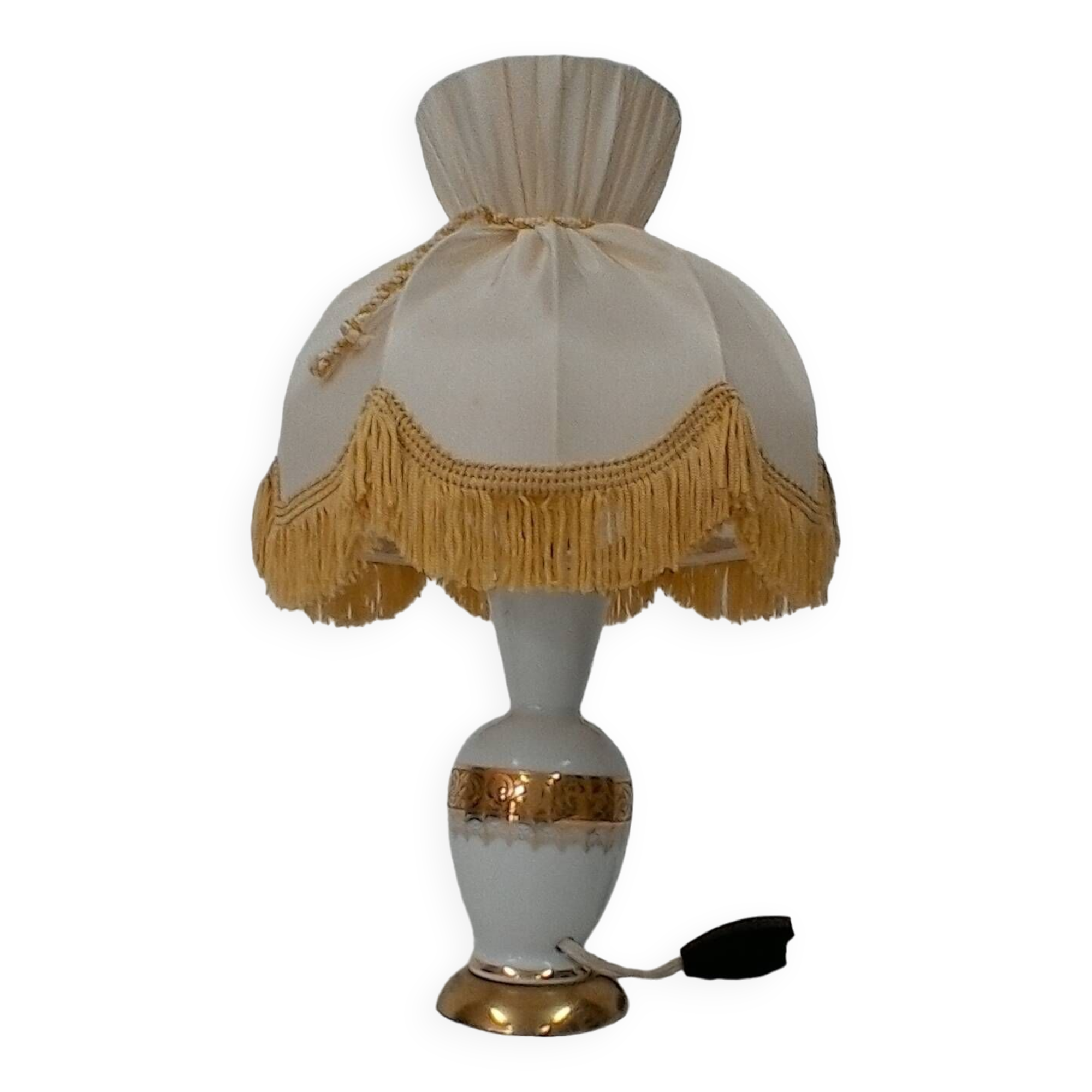 Porcelain bedside lamp, vintage.