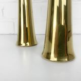 Pair of Scandinavian brass candle holders Jens Harald Quistgaard Dansk Design Denmark 1960-70