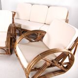 Rattan "pretzel" lounge