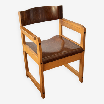 Chaise vintage en bois courbé Schell