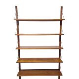 Teak shelving system, marked made in Denmark, 1960.
