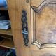 Beautifully decorated walnut wardrobe.