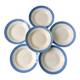 6 hollow plates sky blue Saint-Amand model "Languedoc" 50s