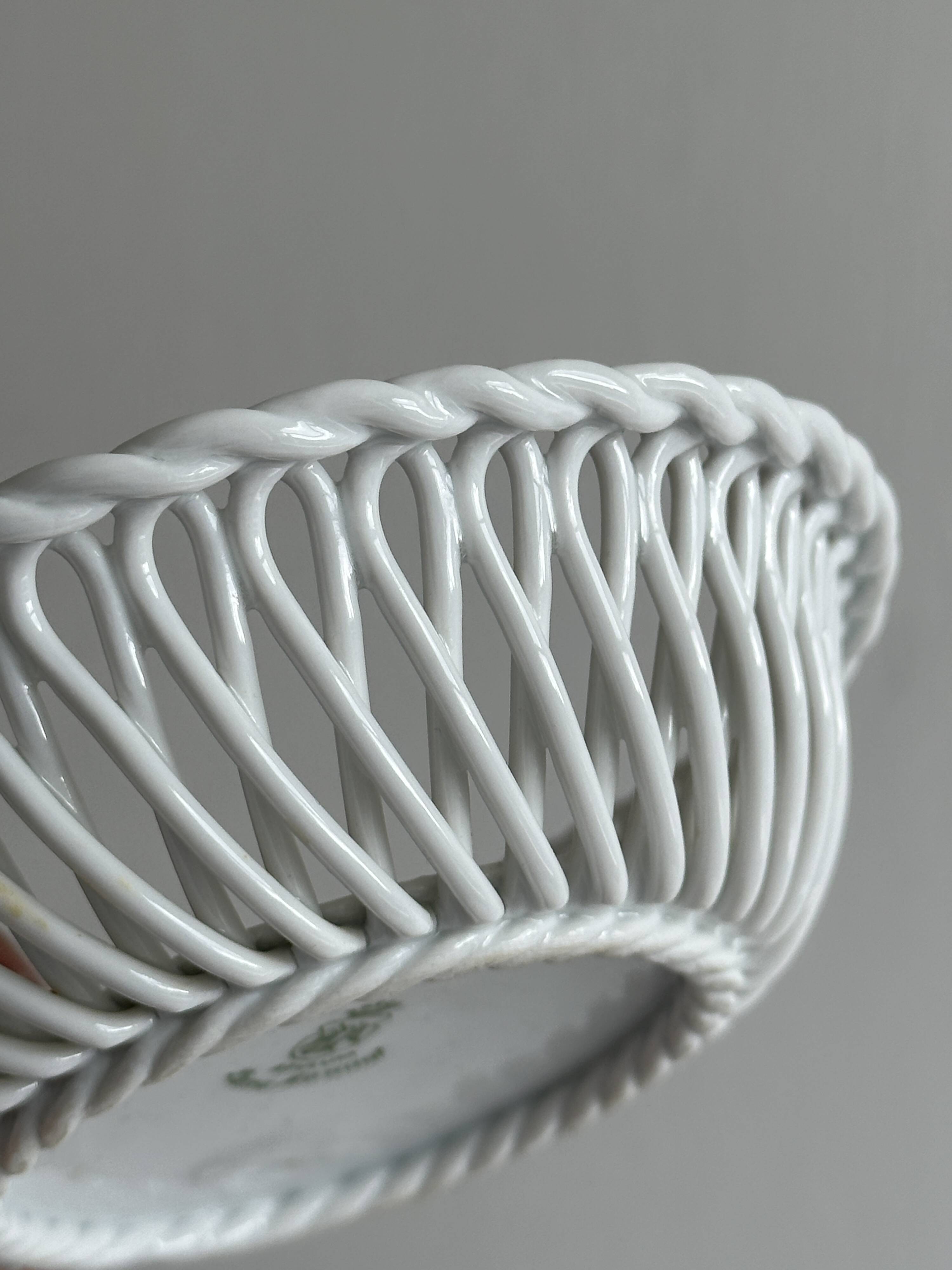 pair of antique twisted porcelain bowls