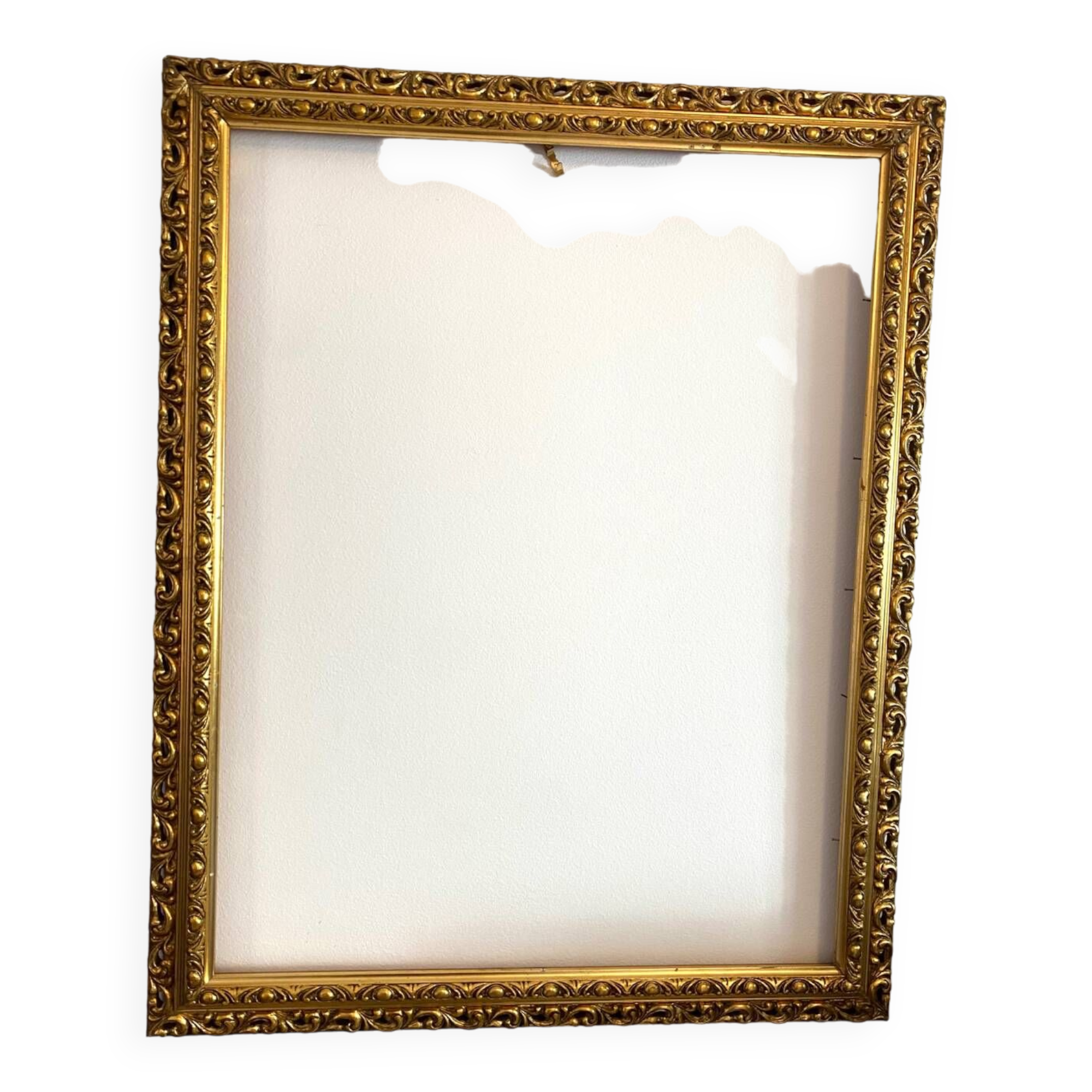 Old gilded carved wooden frame