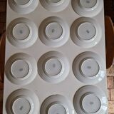 Set of 12 Saint Amand ironstone plates, Richelieu model