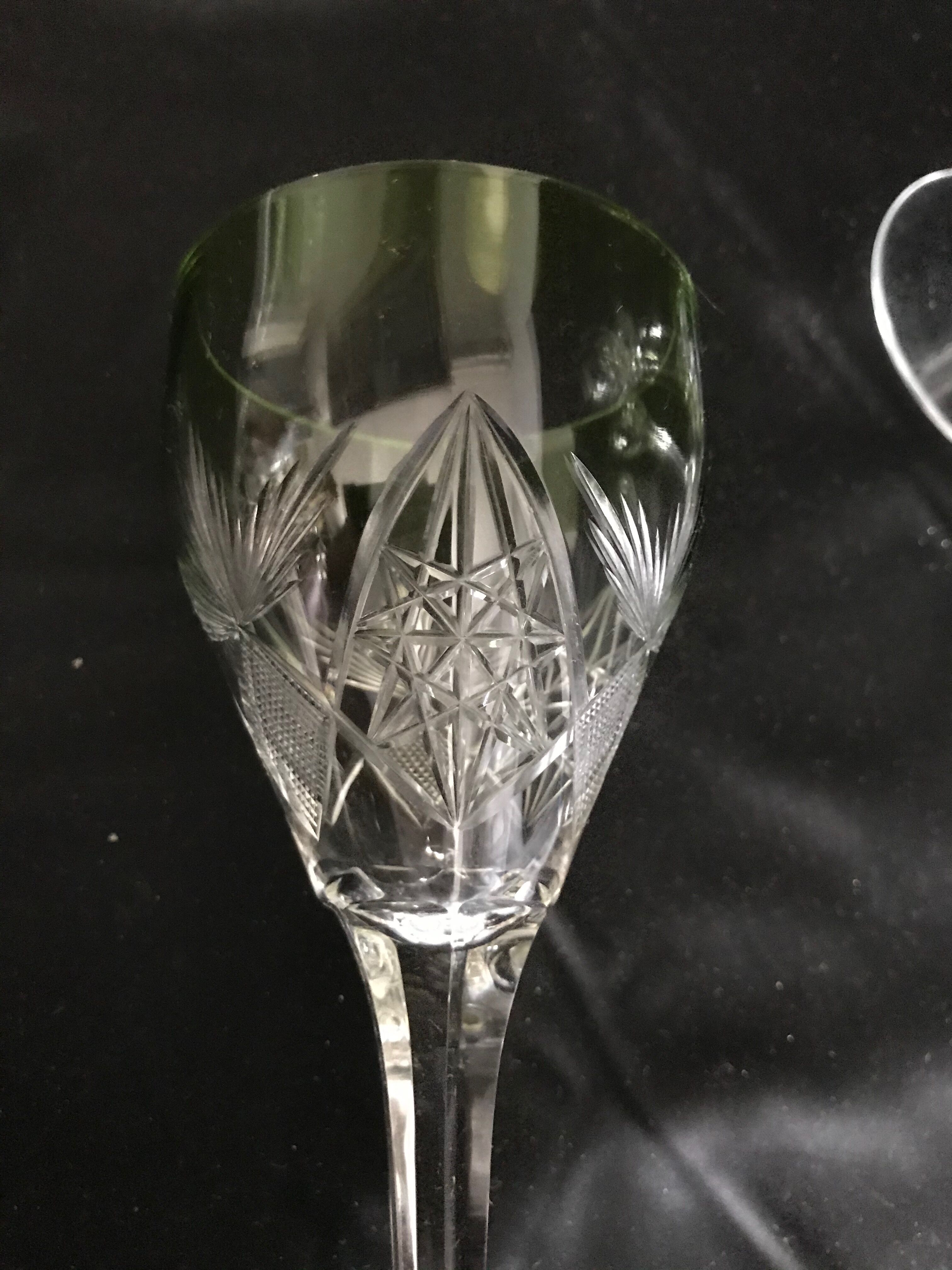 Roemer wine glasses in crystal