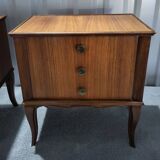 Paire de chevets tables de nuit Art Déco Vintage