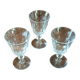 3 crystal glasses