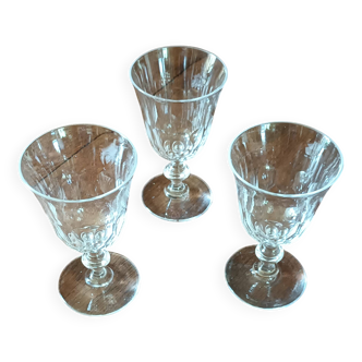 3 crystal glasses