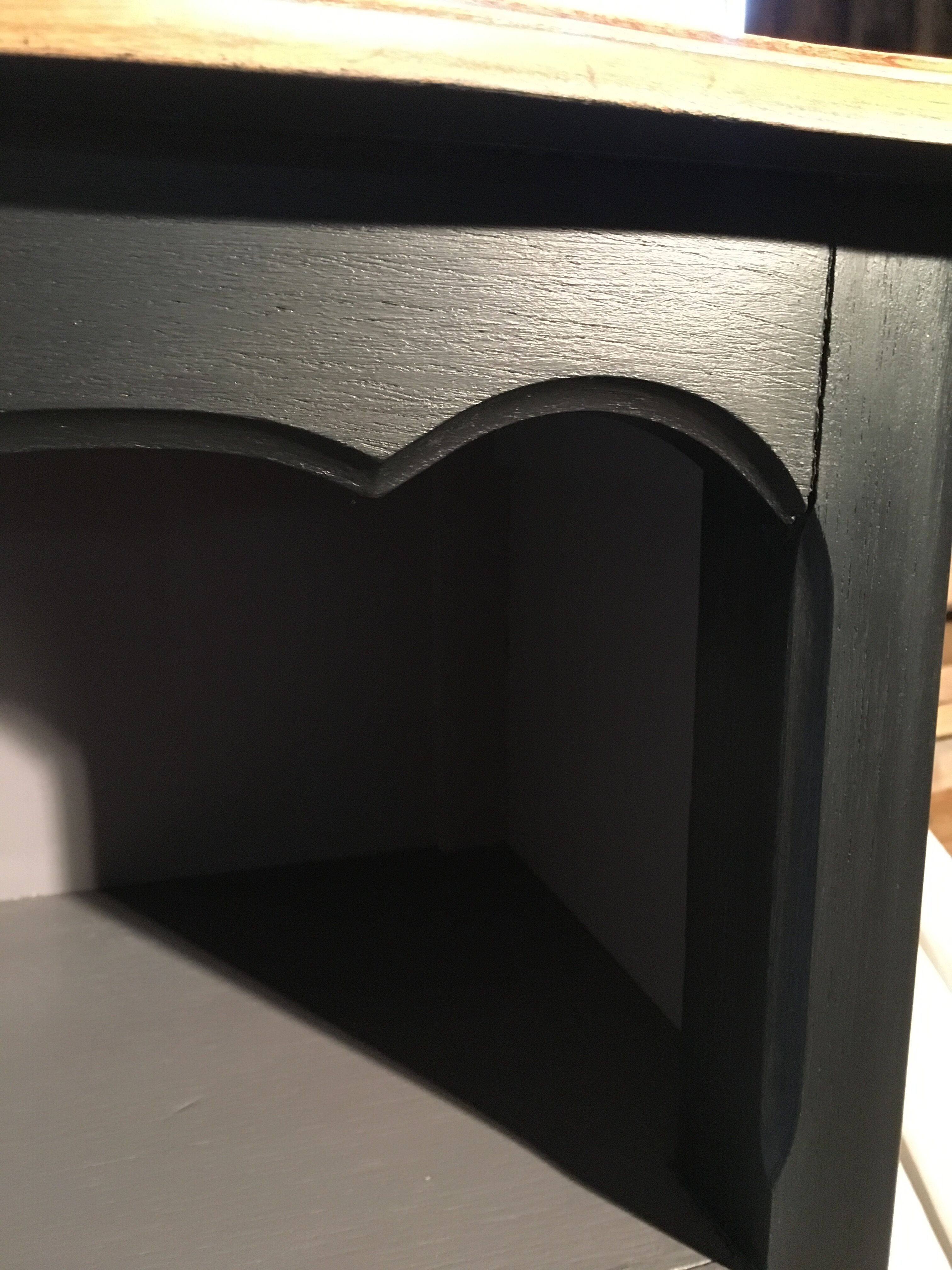 Oak, black and gray bookcase