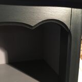 Oak, black and gray bookcase