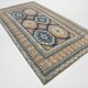 6x11 Unique Handmade Blue Persian Rug, 188x328Cm