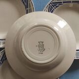 Series of 4 earthenware soup plates