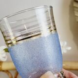 Set of 15 colored granite glasses