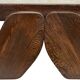 Vintage Coffee Table Wengé Brutalist Postmodern 70's Design