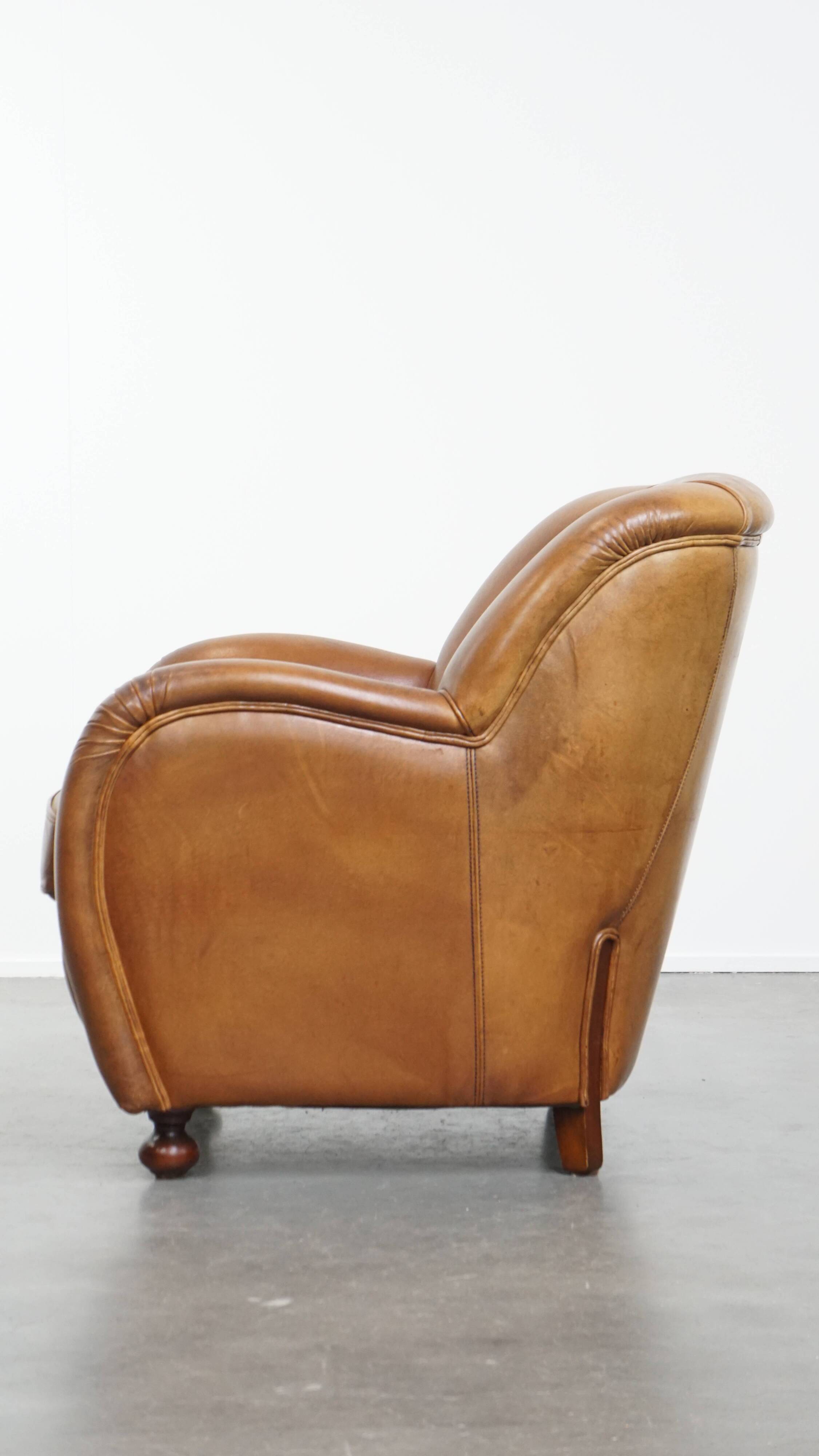 Design Armchair Made from High-Quality Sheepskin Leather