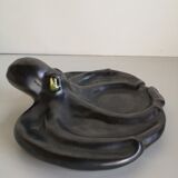 Black ceramic trinket bowl 1950