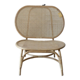 Fauteuil en rotin naturel et cannage de balî