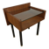 Modernist bedside table from the 1950s, wood and glass.