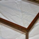 Rectangular gold wrought iron coffee table on sheet, Ramsay House