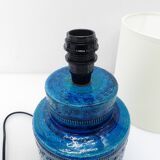 Blue Bitossi lamp Aldo Londi, Italy 1960