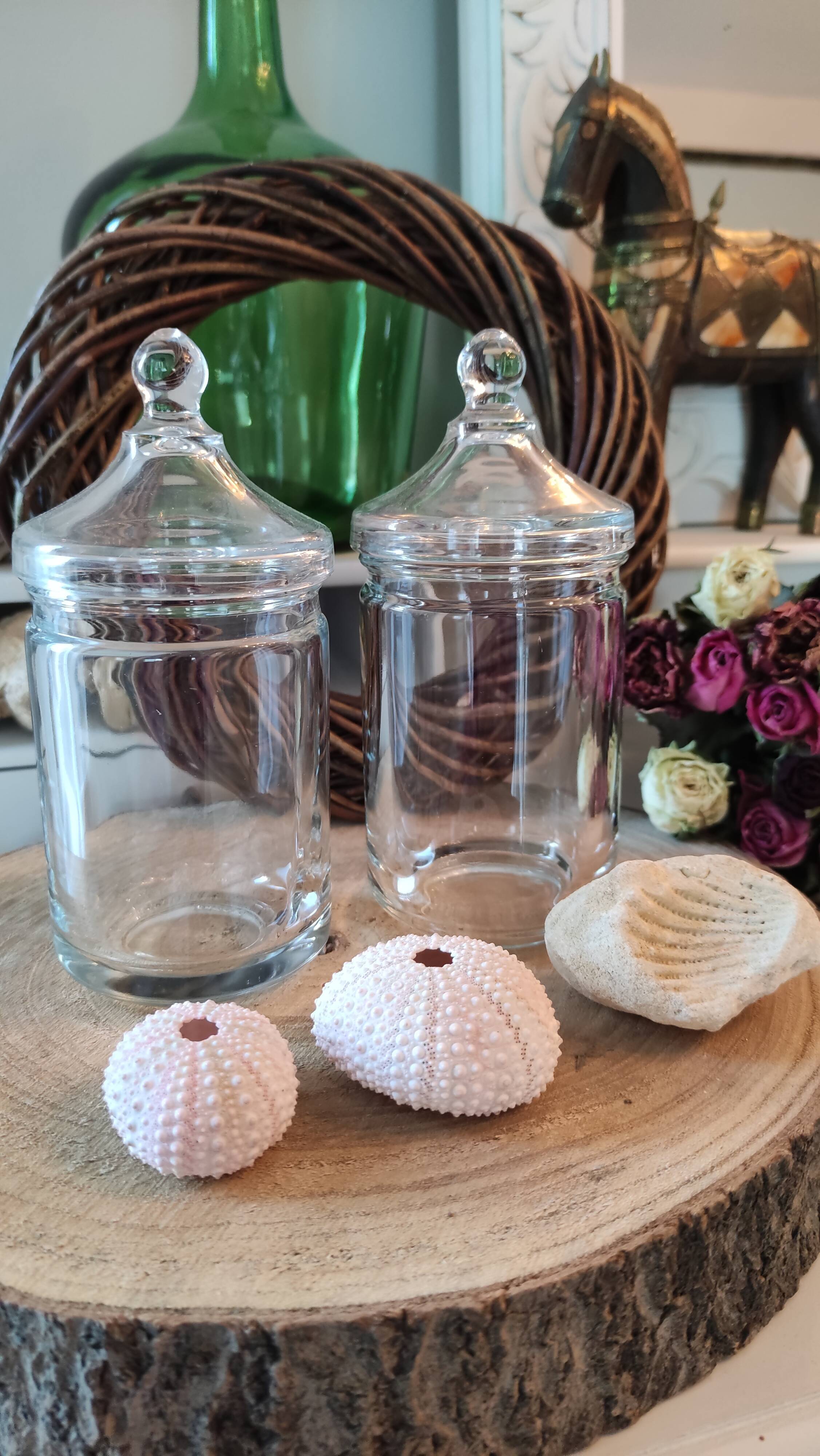 Pair of old pots of opothicaires