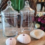 Pair of old pots of opothicaires