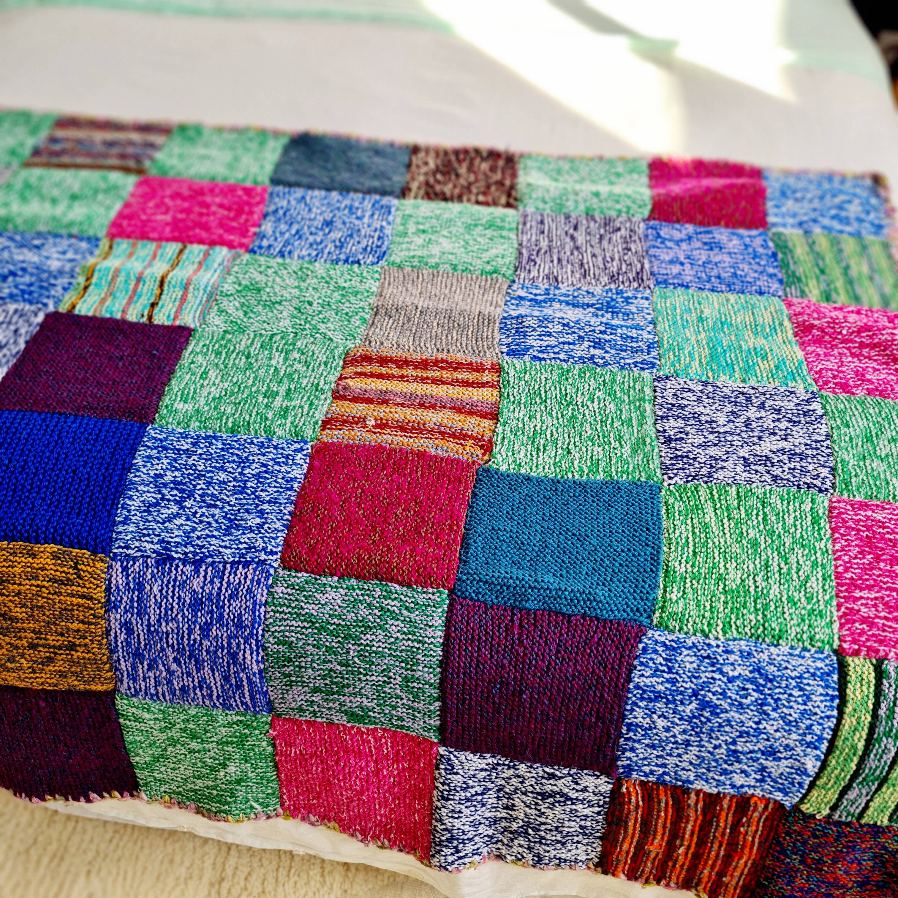 Vintage wool patchwork plaid