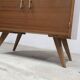 1960 Scandinavian secretary with teak compass feet and pastel yellow top
