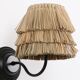 Handmade Wall Lamp Made from Natural Reed, 16x20Cm