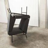 Airborne double bench seat restored foam and new fabrics + 2 matching cushions