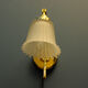 Danish wall lamp, brass and glass