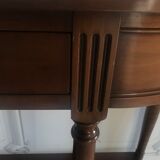 Half moon console in cherry tree