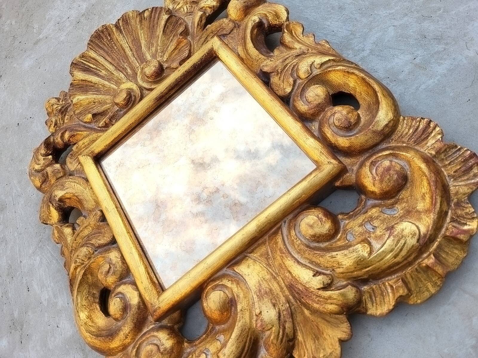 Golden cornucopia mirror